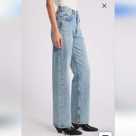 Rag and Bone Shea high rise full length relaxed straight jeans In Quincy - Picture 3 of 3